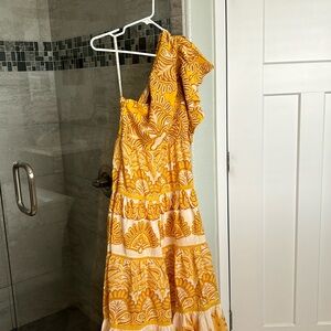 Farm Rio Yellow Tapestry Ainika Sleeveless Maxi Dress (from Tuckernuck), Size M